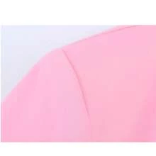 1pc Solid Color Polyester Button Pocket Office Casual Shirt, Autumn/Winter