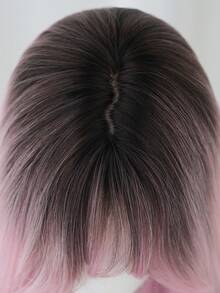 NAMM 26 Inch Ombre Pink Black Wavy Wig Loose Long Body Wave Wig With Bangs High-Quality Heat-Resistant Fiber Synthetic Long Curly Wig For Fashion Women & Girls Party Cosplay Use (Gradient Black Pink) - Pink - View 7