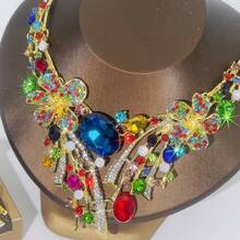 1 Set Women Jewelry Set, Necklace And Earrings 3pcs, Suitable For Bride, Wedding, Formal Party, Banquet Occasion - Jewelry Set - View 7