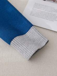 Young Boy Cute Snowman Knitted Pullover Sweater, Suitable For Casual Wear In Spring, Autumn And Winter - Grey - View 6