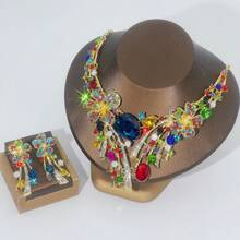 1 Set Women Jewelry Set, Necklace And Earrings 3pcs, Suitable For Bride, Wedding, Formal Party, Banquet Occasion - Jewelry Set - View 8