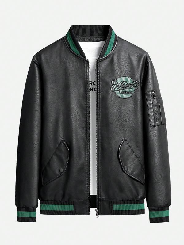 Veste pour hommes avec broderie, vêtement décontracté