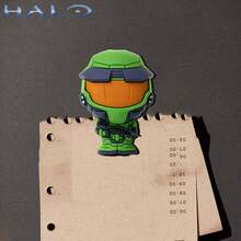 1PC Halo Officially Licensed Master Chief 3D Figural Magnet Embossed Game Peripherals PVC Fridge Cute Magnets For Locker Microsoft Official IP Strong Magnetic Refrigerator Magnet Decorative Magnets For Refrigerator Cabinet Kitchen Blackboard Gift - Army Green - View 2