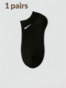 1 par de calcetines unisex, calcetines deportivos, calcetines cortos blancos/negros/grises, calcetines invisibles, de unicolor y estilo minimalista, adecuados para uso diario casual