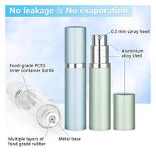 Refillable Perfume Atomizer Travel Bottle 2-Pack 5ml Leakproof Luxury Travel Perfume Refillable Bottle, Portable Fragrance Atomiser Light Blue & Light Green - 彩色 - 查看 2