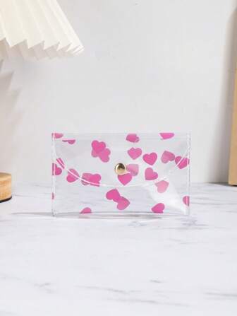 Transparent Heart-Shaped PVC Fashion Lightweight Cute Coin Purse