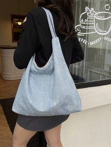 大容量时尚小众韩版休闲单肩托特包休闲简约手提包腋下包适合逛街郊游通勤