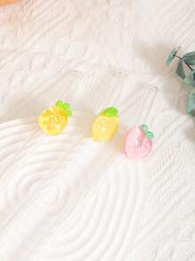 1-5 Stücke/Set Glas-Trinkhalme mit Fruchtmotiven, geeignet für Wasser, kalte Getränke, Milch, Bubble Tea, Saft, Kaffee, Partyzubehör, Weihnachten, Halloween, Valentinstag, bleifrei und aus Glas, wiederverwendbar, stilvolle und praktische Geschenkidee - Stil A - Übersicht 4
