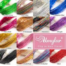 Hair Accessories Ribbons, 12-Pack, Colorful Shiny Hair Accessories, 20-Inch Hair Accessories For Women, Party Suits - Pink2 - 查看 6