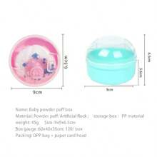Baby Body Makeup Puff Large Fluffy Soft Face Loose Puff With Container Box, Suitable For Baby Kids Adult Bathing Trip