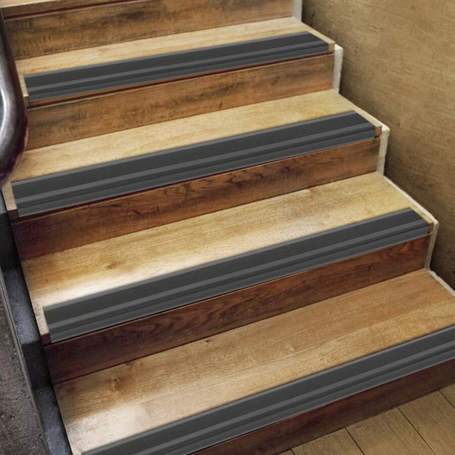 10m Non-Slip Stair Strip, Self-Adhesive Stair Edge Strip, Flexible PVC Step Edge Strip - màu đen - Xem 1