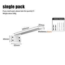 1 Juego de Soportes de Estantes de Hierro Fundido de Alta Resistencia Soportes de Estantes Flotantes Soportes en L Invisibles de 4MM de Grosor para Soporte de Estantes - 8 pulgadas blancas - Ver 10