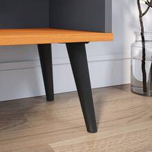 Bedside Table With Niche, Toothpick Legs, Retro Charming Bedroom Bed - Xám - Xem 4