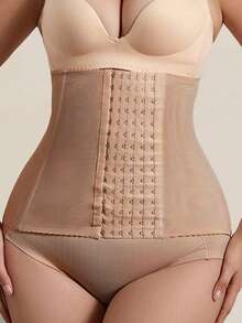 1 件腰部训练器塑身衣收腹塑身衣女士束身衣女士塑身衣女士收腹舒适束腹带 - 米色 - 查看 6