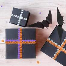 1/4pcs 10m Halloween Ribbon - Black, White, Orange, Purple - Pumpkin, Bat, Ghost, Net Craft Ribbon Decoration, Suitable For Parties, Gift Wrapping, DIY Wreaths, Bouquets, Decoration Home Decor Halloween Decor Fall Decor Room Decor Autumn Decor