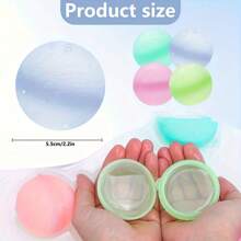 12 个可重复使用的硅胶水球套装，适合成人和青少年 - 有多种颜色可选，非常适合沙滩泳池玩具、耐用派对用品、夏季户外活动必备