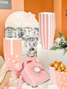 48PCS/24PCS/12PCS/1PC/Mini Popcorn Boxes For Party Black Popcorn Bags Cardboard Popcorn Cups Disposable Snack Candy Popcorn Containers For Christmas Movie Nights Birthday Wedding - Multicolor - View 9