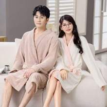 Four Seasons Uniwersalny ręcznik kąpielowy, szlafrok, spódnica kąpielowa z długim rękawem dla dorosłych, chłonny, ładny, szybkoschnący szlafrok domowy dla par, długi szlafrok