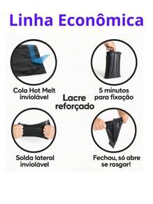 100 Envelopes de Segurança 40x50 Sacos invioláveis para ecommerce