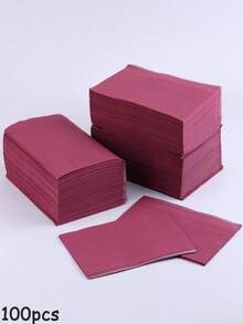 Disposable Pink Nail Art Table Mat 3 Lays Waterproof Clean Paper Foldable Multifunction Beauty Tattoo Dental Drapes Waterproof Tablecloth Cleaning Manicure Napkins Manicure Supplies