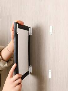 48/24pcs Heavy-Duty Polyamide Picture Hanging Strips, Non-Destructive Adhesive Hanging Rings, Suitable For Drywall, Perfect For Photos And Christmas Decorations, Ideal For The Holiday Season, No-Drill Picture Hanging Strips, Double-Sided Removable Wall Hooks, Suitable For Frames And Artwork