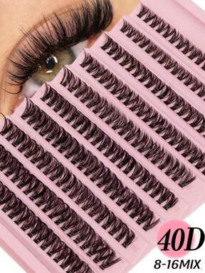 200 Pieces Of Clustered Eyelashes, 8mm-16mm D Curl, Single-Root Grafted Dense Eyelash Extension Makeup Tools, Creating Natural And Dramatic Effect False Eyelashes For DIY At Home.Lash Clusters,Eyelash Clusters,Individual Eyelashes,Lashes,Fake Lashes