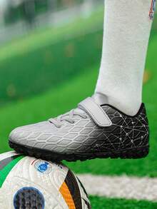 1 Pasang Sepatu Sepak Bola Anak-Anak Kulit PU Tahan Lama, Anti-Paku, Anti-Selip, Profesional, Cocok untuk Olahraga Sehari-hari Sepanjang Tahun - Perak - View 5