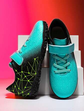 1 Pair Of Children's PU Leather Wear-Resistant, Broken Nail Anti Slip Professional Children's Football Shoes Suitable For Daily Exercise In All Seasons