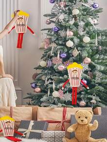 Vêtements accessoires pour poupée lutin de Noël, Décoration de pop-corn, Convient pour la décoration de fête de famille pour les vacances, Cadeau de Noël, Poupée non incluse