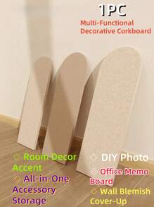 1pc Reusable Self-Adhesive Geometric Felt Board, Versatile Acoustic Panel For Wall Decor, Office Memo, Photo Hanging, Suitable For Bedroom, Study, Office, Classroom