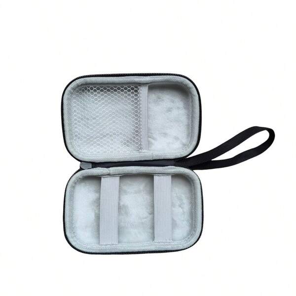 EVA Headphone Case, Data Cable, Charger, USB Flash Drive, U Shield Hard Shell Protective Storage Box, Crushproof, Photo Printer Storage Box, Black Exterior Gray Interior Anti-Scratch Mini Camera Carrying Case For Summer Holiday Travel, Outdoor Activities Cable Organizer Travel Essentials