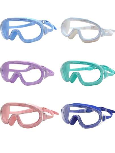 Children's New Frameless Swimming Goggles, HD Waterproof And Fog-Proof Wide-View Goggles For Children 3-14 Years Old