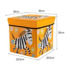 Caja organizadora infantil plegable con tapa – Baúl para juguetes, ropa o guardado, diseño rosa con búho y elefante, resistente, impermeable y segura para niños - Amarillo - Ver 7