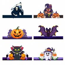 6pcs Halloween Themed Party Decorative Hats, Witch Hat, Pumpkin Hat, Death Cap, Suitable For Halloween Ghost Party, Costume Play, Festival Celebration, Masquerade Ball
