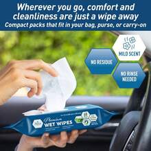 MED PRIDE Premium Wet Wipes – 68 Extra Large 8"X10" Body Wipes With Aloe & Lanolin – Alcohol-Free Hypoallergenic Mild Scented Wet Wipes For Adults & Seniors (Pack Of 68 Wipes) - Gói 68 khăn lau - Xem 10