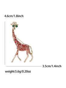 Enamel Giraffe Brooches For Women Animal Pins Casual Accessories Gifts - Giraffe (2280) - View 10