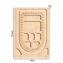 1 pieza Bandeja de madera acolchada con bordes para manualidades de joyería DIY, tablero de madera para diseño de cuentas, herramienta de medición de cuentas