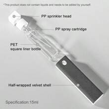 2-In-1 Car Screen Cleaning Cloth And Storage Bottle, Suitable For Cleaning Car, Phone, Tablet, Laptop Screens (This Product Is An Empty Bottle, Does Not Contain Cleaning Liquid)