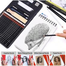 Drawing Sketching Pencils Set 34 Pieces Pro Art Pencil Kit Graphite Pencils 14B4H Charcoal Pencils Charcoal Sticks Artist Pencils For Beginners And Pro Artists - Black-34Pack - View 6