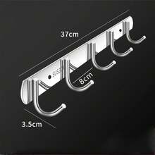 1pc Stainless Steel Continuous Hook - Heavy Duty Wall Mounted Multi-Function Organizer For Kitchen And Bathroom, Modern Design, Easy Installation, Space-Saving Storage Solution, Minimalist Hooks, Durable Structure, Wall Hooks, Home Organization Tool, Practical Hanger - Multicolor - View 11