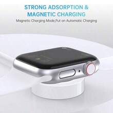 1 包 3.3 英尺/100 厘米 充电器，USB C 无线磁性便携式充电线，兼容 Ultra/Ultra2/Series 9/8/7/SE/6/5/4/3/2/1，高效充电线适用于办公室、宿舍和家庭无线充电器 - 白色 - 查看 5