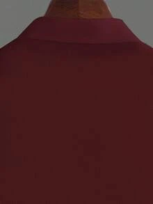 Men's Plus Size Casual Sport Suit: Gradient Long Sleeve T-Shirt + Pocket Drawstring Pants - Polyester Blend, Machine Washable - 酒紅色 - 查看 6