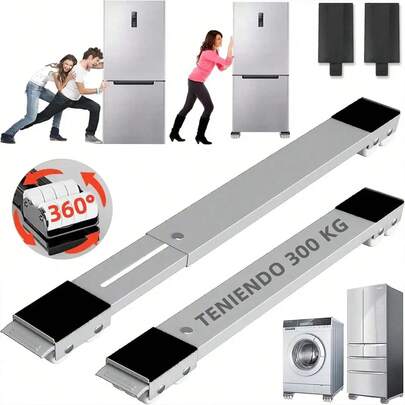 Soporte de Freno, Soporte para Base de Lavadora, Ajuste de Longitud y Silencioso, Ruedas Rodantes Móviles, Base Móvil Portátil para Varios Electrodomésticos, Carga 300KG, Adecuado para Lavadora, Refrigerador, Mueble, etc. Soporte Ajustable de 24 Ruedas para Lavadora, Base para Refrigerador, Soporte Móvil para Rollo, Estantes Móviles, Soporte para Secadora Universal Multifuncional 2pcs Soportes Ajustables de Acero Inoxidable para Lavadora con Absorción de Impactos, 45.01-70.0 cm, Pies Antideslizantes y Antioxidantes, Capacidad de 300.0 KG, Diseño de Ruedas para Refrigeradores y Equipos de Lavandería, Montaje Fácil