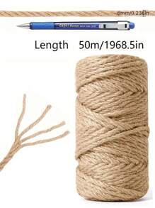 Corde de jute naturelle pour chats, ficelle, corde pour chats, corde de sisal pour arbre à chat - ficelle rustique et solide pour faire des griffoirs DIY pour chats, de l'artisanat, de la décoration intérieure, de l'emballage et de la suspension - jouet pour chat durable et de haute qualité et fournitures d'artisanat, ficelle de jardin, emballage et décoration d'intérieur, accessoires pour chats