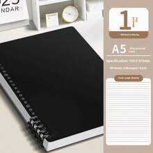 1 Sổ tay rời khổ A5 bìa mềm, 60 tờ/120 trang gáy lò xo có thể tháo rời, Sổ ghi nhớ dày dặn cho học sinh, Thích hợp cho văn phòng hoặc trường học, Văn phòng phẩm, Sổ tay kẻ ô trang nhã - Sổ tay A5 chất lượng cao, Thích hợp cho văn phòng, trường học và du lịch, Bền, Di động, Hoàn hảo để viết, ghi nhật ký và ghi chú - Nhiều màu - Xem 10