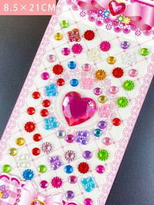 1 szt. Naklejka dla dziewcząt, akrylowa naklejka z kryształkami w kształcie diamentów, dekoracyjna, kreatywna naklejka-nagroda dla dziewcząt DIY