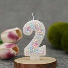 1 pieza Candles de bola con colores pastel, decoraciones para la Top de pasteles, accesorios de candle de regalo de cumpleaños, candys para aniversario, adecuados para celebraciones de aniversario y celebraciones