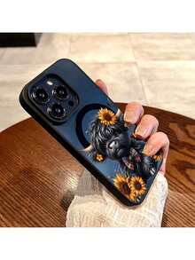 Cute Highland Cow Pattern Premium Magnetic Phone Case For Compatible With IPhone 16/15/14/13/12/11/ProMax/Pro/Plus/XSMax/XS/X,For Compatible With Samsung Galaxy S22/S23/S24/S25/Plus/FE/Ultra,Fashion Female Summer Unique Y2k Cases Transparent Shockproof Anti-Drop Protective Ultra-Thin Design Acrylic+Tpu Hard Back Non-Yellowing Clear Protection Cover Men Stylish Casing Girl Women Ultimate Fundas Para Protectores De Celulares Accessories Friend Gift Aesthetic Protector Forro De Teléfono - Multicolor - View 161