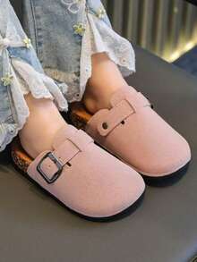 1 par de pantuflas de unicolor para niños, adecuadas para niños y niñas, livianas y versátiles, para uso en interiores/exteriores y playa, aptas para todas las estaciones, incluido el verano y el otoño