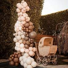 156pcs Balloon Kit, Neutral Color Latex Balloons For Baby Shower, Welcoming Party, Wedding, Boy/Girl Birthday, Year-End Party And Celebration, Versatile Decoration For Graduation Party, Carnival And Indoor Decor - Multicolor - View 5